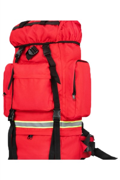 SKFAK027 Manufacturing Double Shoulder First Aid Kit Large Capacity Multi-purpose First Aid Kit Waterproof Custom Reflective Strip First Aid Kit Adjustable Up and Down Link Active Lock Hide Waist Side Bag Separate Barrier First Aid Kit Supplier side view